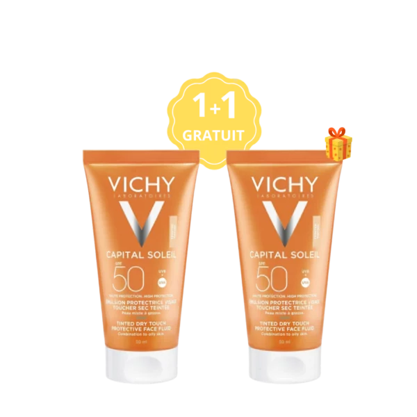 VICHY ECRAN EMULSION TEINTE TOUCHE SEC P/G 50ML +1 GRATUIT