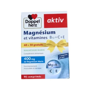 doppelherz AKTIV MAGNESIUM+VITS B12/C/E COMP B/90 (60+30 GRATUITS)