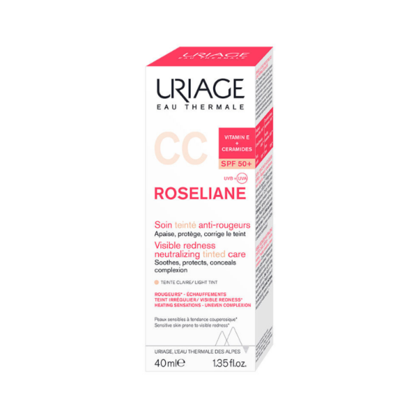 URIAGE ROSÉLIANE CC CREAM SPF50+ TEINTE CLAIRE 40ML PEAUX SENSIBLES