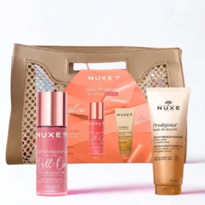 Nuxe Huile Prodigieuse Or Florale Roll-On 60ml avec Huile de Douche 200ml et sac offerts