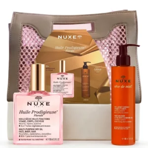 NUXE Huile Prodigieuse Florale 100ml avec Gel Nettoyant Rêve de Miel et sac offerts