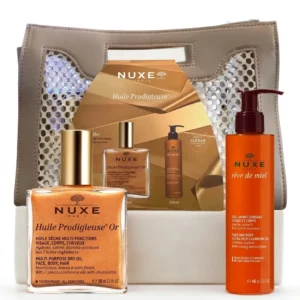 NUXE Huile Prodigieuse Or 100ml avec Gel Nettoyant Rêve de Miel et sac offerts