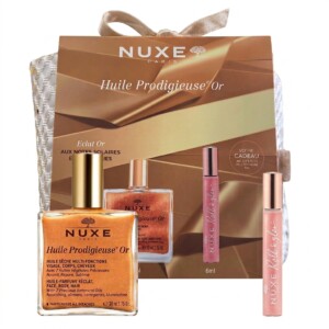 NUXE Huile Prodigieuse Or 50ml avec Roll-on Florale 6ml et trousse offerts