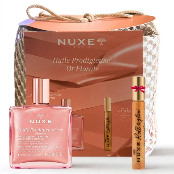 NUXE Huile Prodigieuse® Or Florale 50 ml + Roll-on 8 ml et Trousse Offerts