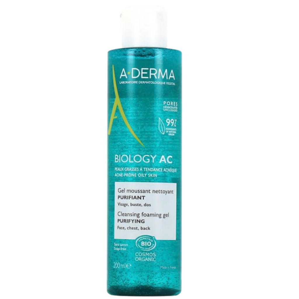 A-Derma Biology AC soin matifiant anti-imperfection+Biology AC gel moussant 200ml offert — 2