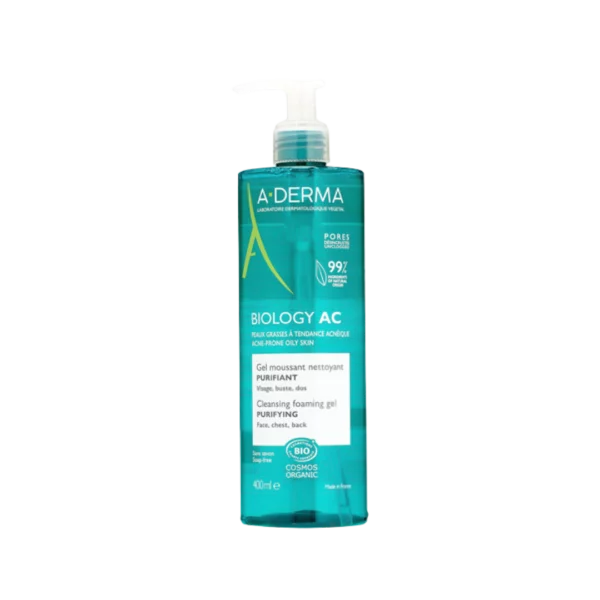 A-Derma Biology AC Gel Moussant Nettoyant Purifiant 400 ml