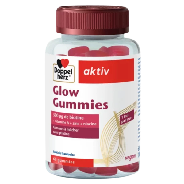 Doppelherz Aktiv Glow 60 Gummies 500 µg de biotine