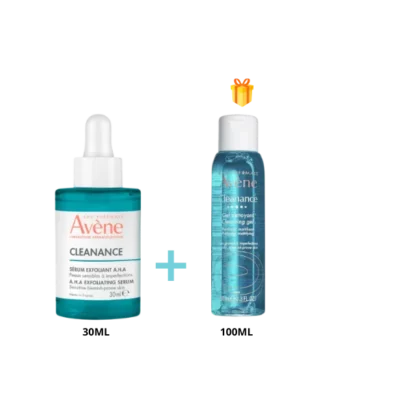 Avène Cleanance Sérum AHA 30 ml avec Gel Nettoyant 100 ml offert
