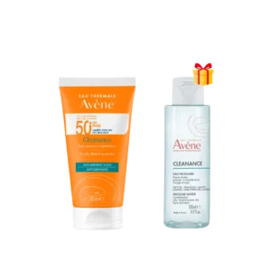 Avène Cleanance écran spf50+ 50ml+Cleanance eau micellaire 100ml offert