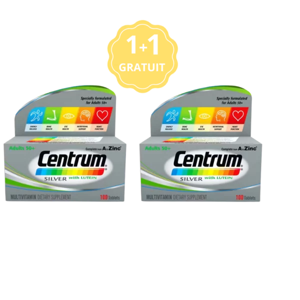 Centrum Silver Adulte 50+  Multivitamine 30 Comprimés + 1 Gratuit