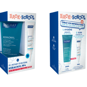 Ducray Keracnyl PP+ crème 3ml+Keracnyl gel nettoyant 200ml offert