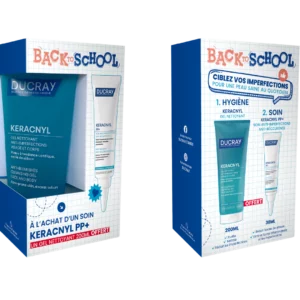Ducray Keracnyl PP+ crème 30ml+Keracnyl gel nettoyant 200ml offert