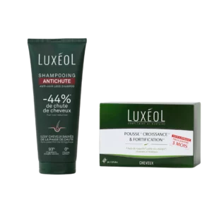 NUTRAVALIA Luxéol pack shampooing anti-chute + pousse, croissance et fortification