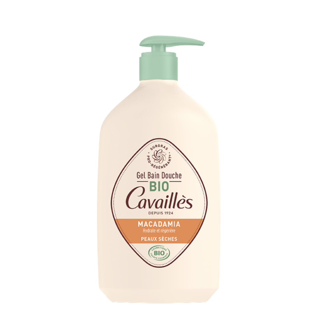 Rogé Cavaillès Gel Bain Douche Bio Huile de Macadamia 400 ml pour peaux sèches