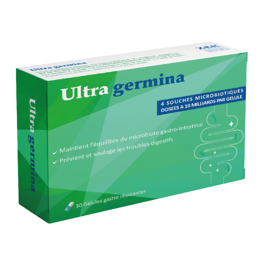 Xen Ultra Germina complément alimentaire probiotique en 30 gélules gastro-résistantes.